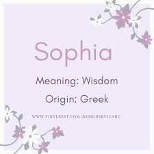 Sophia Girl Names With Meaning Cute Baby Girl Names Baby Girl Names