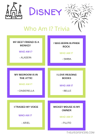 Instantly play online for free, no downloading needed! Disney Who Am I Quiz Free Printable The Life Of Spicers