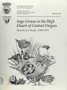 Sage grouse in the High Desert of central Oregon : results of a ...