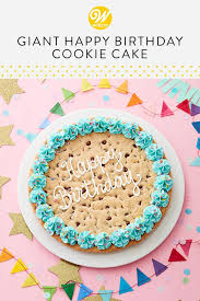 Happy Birthday Cookie Cake Ideas For Birthday Giant Happy Birthday Cookie Cake Recipe Cookie Cake Birthday Happy Birthday Cookie Cookie Cake