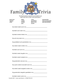 You can use your family history to compile trivia questions for competitive games or for a casual discussion. Printable Family Trivia Family Reunion Games Family Reunion Activities Family Reunion