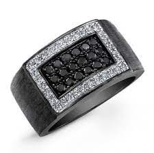 Men S Diamond Rings For More Luxury Elegance Pouted Com Men Diamond Ring Black Diamond Ring Engagement White Diamond Ring