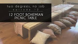Create a foldable floor table in 5 easy steps! 12 Foot Bohemian Picnic Table Diy From My Dms Two Degrees No Job Ep 12 Youtube