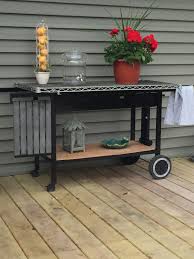 Transformed My Old Gas Grill Into This Great Multipurpose Deck Cart Repurposed Items Diy Patio Repurposed