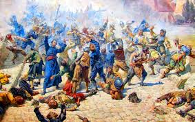 Street Battle Between Catholic And Protestant Germans During The Thirty Years War War Art Military Art Thirty Years War