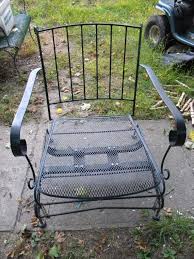 Here We Have A Good Shape 1960s 1970s Iron And Mesh Bouncy Or Spring Chair Im Not Sure Who Made It It Is Very Heavy Just Vintage Patio Outdoor Chairs Vintage