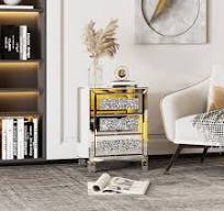 Amazon.com: VINGLI Mirrored Nightstand Set of 2, Mirrored ...