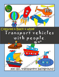 Transport Vehicles With People Clipart 38 Png 300 Dpi Clip Art Coloring For Kids Transportation