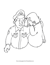 Your child can explore colors, names, and community with these easily printed police coloring pages. Police Officer Coloring Page Free Printable Pdf From Primarygames