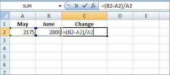 Don't forget, always start a formula with an equal sign (=). Excel Percentage Formula