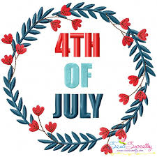 ✅ browse our daily deals for even more savings! 4th Of July Floral Frame 3 Patriotic Machine Embroidery Design
