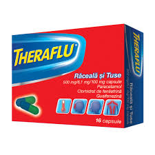 Pentru copiii care au mai putin de 1 an este e bun ca nu trebuie sa mai treci prin chinurile de tuse seaca si productiva pentru ca medicamentul asta transforma secretiile din piept in secretii nazale. Theraflu Raceala Si Tuse 500 Mg 6 1 Mg 100 Mg 16 Capsule Farmacia Tei
