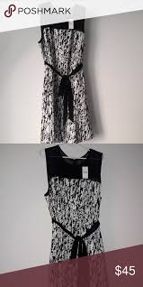 Nwt Lane Bryant Black White Sleeveless Dress 26 Elegant Black And White Fit And Flare Belted Black Sleeveless Dress White Sleeveless Dress Lane Bryant Dresses