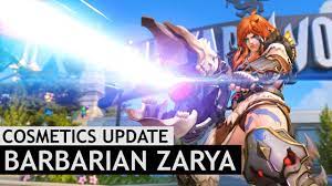Barbarian Zarya Legendary Skin In-Game [Overwatch Cosmetics Update] -  YouTube