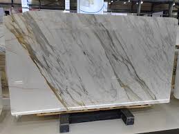 Luxurious Italian Calacatta Gold Marble Slab for Hotel Vanity Tops Floor  Tiles