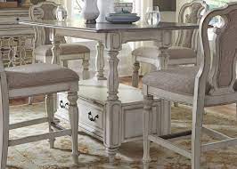 Magnolia Manor Antique White Rectangular Counter Height Dining Table In 2021 Liberty Furniture Hudson Furniture Furniture
