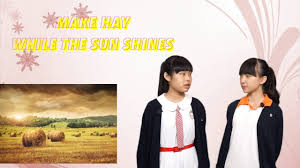 In cold countries sunshine is rare. Idiom A Week Make Hay While The Sun Shines Youtube