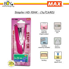 Cuma stapler nota tulis purple mungkin xde stok kot but its ok. Buy Buystationery Max Stapler Hd 10nk 1s Card Online Eromman