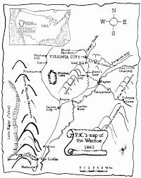 Homeschool history learning aids, america events, american heritage. P K Pinkerton S Map Of The Washoe In 1862 By Caroline And Richard Lawrence Coloring Pages Gold Rush Gold Hill