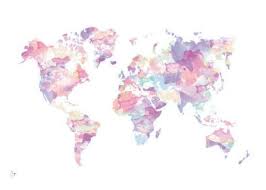 Watercolour World Map Pink Art Print By Clover Http Centophobe Com Water Cute Desktop Wallpaper Computer Wallpaper Desktop Wallpapers Laptop Wallpaper