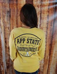 App State Boone Original Mustard At Barefoot Campus App State Gameday Outfit College Wear