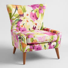 Watercolor Floral Ariana Accent Chair World Market Floral Chair Floral Accent Chairs Accent Chairs