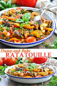 Dump And Bake Ratatouille Recipe Recipes Vegetable Side Dishes Healthy Vegetable Sides
