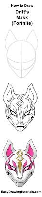How To Draw Fortnite Drift Mask Howtodraw Fortnite Drawfortnite Character Template Easy Drawings Drawing Tutorial