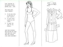 1910 Gs Uniform Paper Doll Jpg 600 450 Paper Dolls Girl Scout Uniform Paper Doll Template