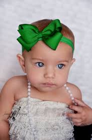 Green Baby Bow and Headband Green Baby Bow Clip Green Headband Green Bow