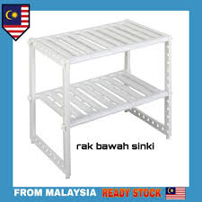 Diy kitchen set rak/lemari dinding dapur sederhana bahan jati belanda bekas kayu pallet #jatibelanda. Ready Stock Rak Dapur Diy Expandable Kitchen Organizer Under Sink Rack Shopee Malaysia