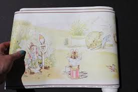 Peter Rabbit And Friends Beatrix Potter Wallpaper Border Etsy Peter Rabbit And Friends Peter Rabbit Wallpaper Beatrix Potter