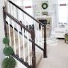The term banister is often used to include the stair spindles as well. 1