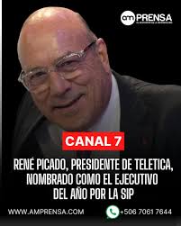 La distinción internacional reconoce su compromiso con la independencia  editorial y la democracia costarricense. Lea aquí los detalles:  https://www.amprensa.com/2025/08/rene-picado-presidente-de-teletica-nombrado-ejecutivo-del-ano-por-la-sip