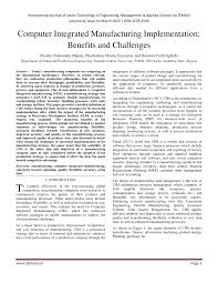 With an integrated crm module, help manufacturers manage customer relationships, sales orders and the. Pdf Computer Integrated Manufacturing Implementation Benefits And Challenges