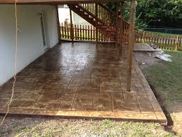 Pin By Shannon Timmermann On Timmermann Concrete Patio Under Decks Concrete Patio Stamped Concrete Patio