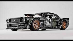 1 18 1965 Ford Mustang Hoonigan Le 1000 By Top Marques It S Ken Block S Hoonicorn Rtr An 845 Hp All Wheel Drive Retro Modern 1965 Fo Ford Ford Mustang Mustang