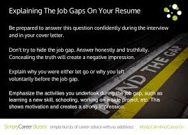 explaining the job gaps on your resume