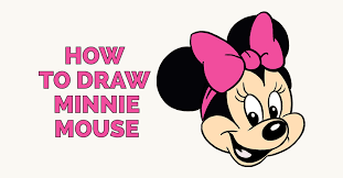 Draw the lining for their face frame which is always colored black. How To Draw Minnie Mouse In A Few Easy Steps Easy Drawing Guides