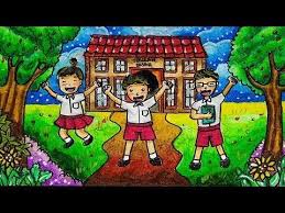 2018 okt 1 gambar mewarnai kebersihan lingkungan sekolah. Cara Menggambar Sekolah Tema Masuk Sekolah Youtube Warna Sekolah Cara Menggambar Gambar