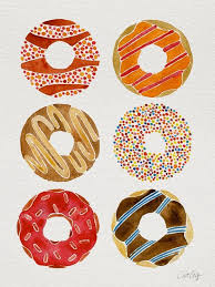 Half Dozen Donuts Art Print By Cat Coquillette Society6 Donut Art Donut Art Print Paintings Art Prints