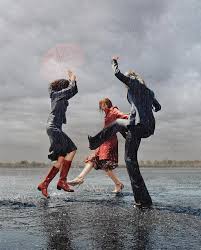 Funny couple having fun on the bus. Three Women Having Fun In Rain By Matthias Clamer