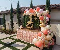 Bambi Baby Shower Party Ideas Photo 5 Of 8 Catch My Party Baby Birthday Decorations Baby Girl Birthday Theme Baby Girl 1st Birthday