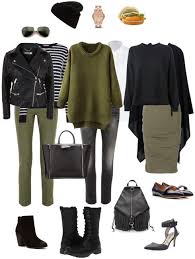 Ensemble Olive And Black Fashion Capsule Wardrobe Fashion Fashion Capsule