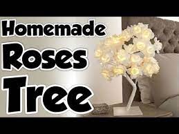 How To Make Roses Tree Diy Roses Tree Diy Rose Light How To Make Flower Vase Sajal S Art Youtube Diy Roses Flower Making Rose Lights