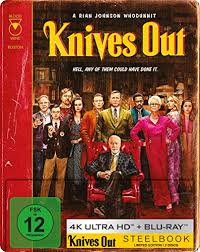 Rian johnsons knives out entwirrt nicht nur ein gutes altmodisches mordmysterium, sondern auch den stoff des krimis, indem er an losen fäden zieht, bis er auf komplizierte. Knives Out Mord Ist Familiensache 4k Ultra Hd Exclusive Edition Blu Ray Amazon De Dvd Blu Ray
