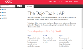 dojo toolkit api overview documentation alternatives