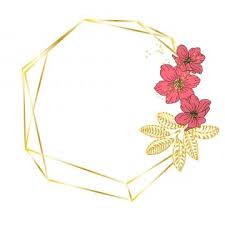 Wedding Birthday Holiday Party Gold Floral Frame Red Flower Color Vector Wreath Drawing Color Vector Blossoms Art