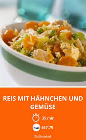 Reis Mit Hahnchen Und Gemuse Rezept Rezepte Einfache Gerichte Hahnchen