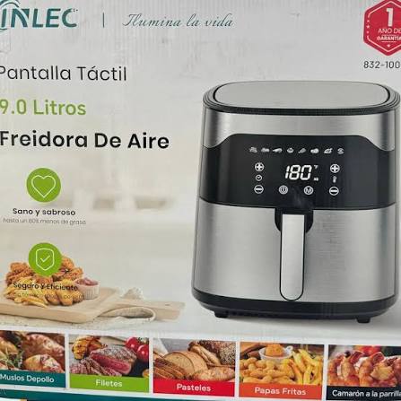 Freidora de 9 litros con pantalla táctil Inlec Cod: 832-10008 en Acero  Inoxidable (la freidora Inlec más vendida acaba de llegar) Características:  -Interfaz de pantalla táctil intuitiva -Se ajusta la temperatura y